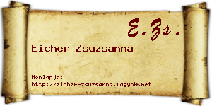 Eicher Zsuzsanna névjegykártya